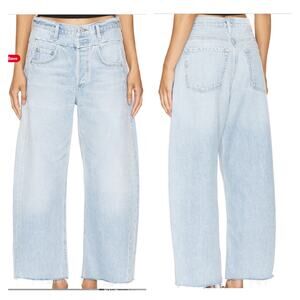Citizens of Humanity Bisou Crop Wide Leg Jeans Sz 26" Gemini Light Wash Denim